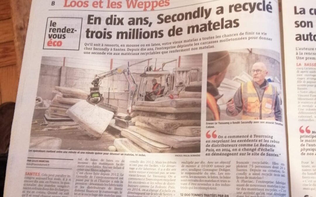 En dix ans, Secondly a déjà recyclé 3 millions de matelas